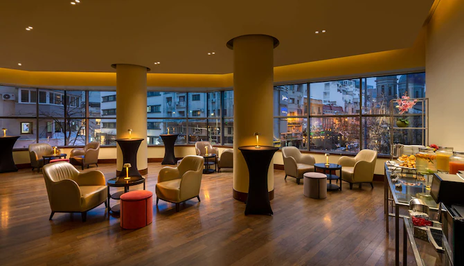 1:1 meetings lounge at Radisson Blu Bucharest